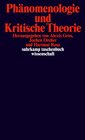 Buchcover Phänomenologie und Kritische Theorie