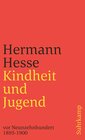 Buchcover Kindheit und Jugend vor Neunzehnhundert