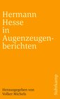 Buchcover Hermann Hesse in Augenzeugenberichten