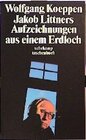 Buchcover Jakob Littners Aufzeichnungen aus einem Erdloch