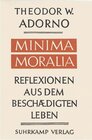 Buchcover Minima Moralia