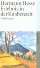 Buchcover Erlebnis in der Knabenzeit