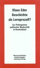 Buchcover Geschichte als Lernprozeß?