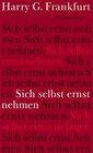 Buchcover Sich selbst ernst nehmen