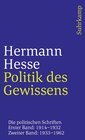 Buchcover Politik des Gewissens. Zwei Bände