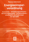 Buchcover Energieeinsparverordnung