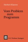 Buchcover Vom Problem zum Programm