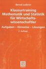 Buchcover Klausurtraining Mathematik und Statistik für Wirtschaftswissenschaftler