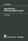 Buchcover Gewöhnliche Differentialgleichungen