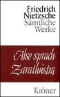 Buchcover Also sprach Zarathustra