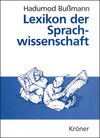 Buchcover Lexikon der Sprachwissenschaft