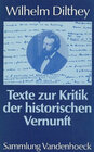 Buchcover Texte zur Kritik der historischen Vernunft