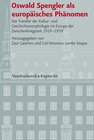 Buchcover Oswald Spengler als europäisches Phänomen