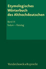 Buchcover Etymologisches Wörterbuch des Althochdeutschen, Band 3