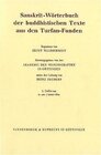 Buchcover Sanskrit-Wörterbuch der buddhistischen Texte aus den Turfan-Funden. Lieferung 1