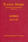 Buchcover IX 2 Nomoi (Gesetze) Buch I–III