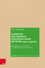 Buchcover Schriften zur begriffsgeschichtlichen Methode 1934–1940/41