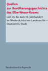 Buchcover Quellen zur Bevölkerungsgeschichte des Elbe-Weser-Raums
