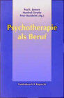 Buchcover Psychotherapie als Beruf