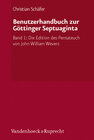 Buchcover Benutzerhandbuch zur Göttinger Septuaginta