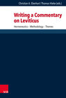Buchcover Writing a Commentary on Leviticus