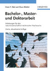 Buchcover Bachelor-, Master- und Doktorarbeit
