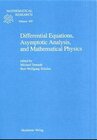 Buchcover Differential Equations, Asymptotic Analysis, and Mathematical Physics