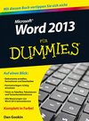 Buchcover Word 2013 für Dummies