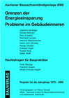 Buchcover Aachener Bausachverständigentage 2000