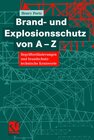 Buchcover Brand- und Explosionsschutz von A-Z