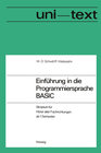 Buchcover Einführung in die Programmiersprache BASIC