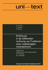 Buchcover Einführung in die Differentialrechnung von Funktionen einer unabhängigen Veränderlichen