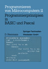 Buchcover Programmierprinzipien in BASIC und Pascal