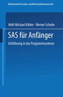 Buchcover SAS für Anfänger