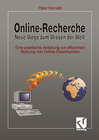 Buchcover Online-Recherche Neue Wege zum Wissen der Welt