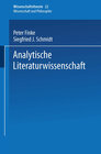 Buchcover Analytische Literaturwissenschaft