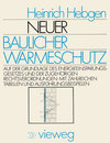 Buchcover Neuer baulicher Wärmeschutz