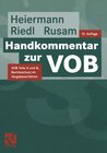 Buchcover Handkommentar zur VOB