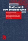 Buchcover Mathematik zum Studienbeginn