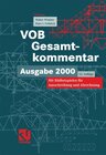 Buchcover VOB Verdingungsordnung für Bauleistungen. Gesamtkommentar