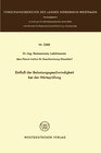 Buchcover Einfluß der Belastungsgeschwindigkeit bei der Härteprüfung