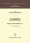 Buchcover Handbuch der Programmbibliothek zur linguistischen und philologischen Textverarbeitung