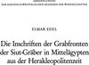 Buchcover Die Inschriften der Grabfronten der Siut-Gräber in Mittelägypten aus der Herakleopolitenzeit
