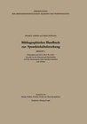 Buchcover Bibliographisches Handbuch zur Sprachinhaltsforschung