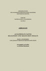 Buchcover Abrasax Ausgewählte Papyri Religiösen und Magischen Inhalts