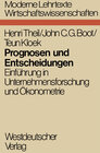 Buchcover Prognosen und Entscheidungen