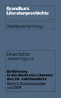 Buchcover Einführung in die deutsche Literatur des 20. Jahrhunderts