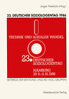 Buchcover 23. Deutscher Soziologentag 1986