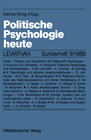 Buchcover Politische Psychologie heute