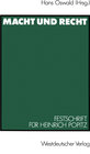 Buchcover Macht und Recht